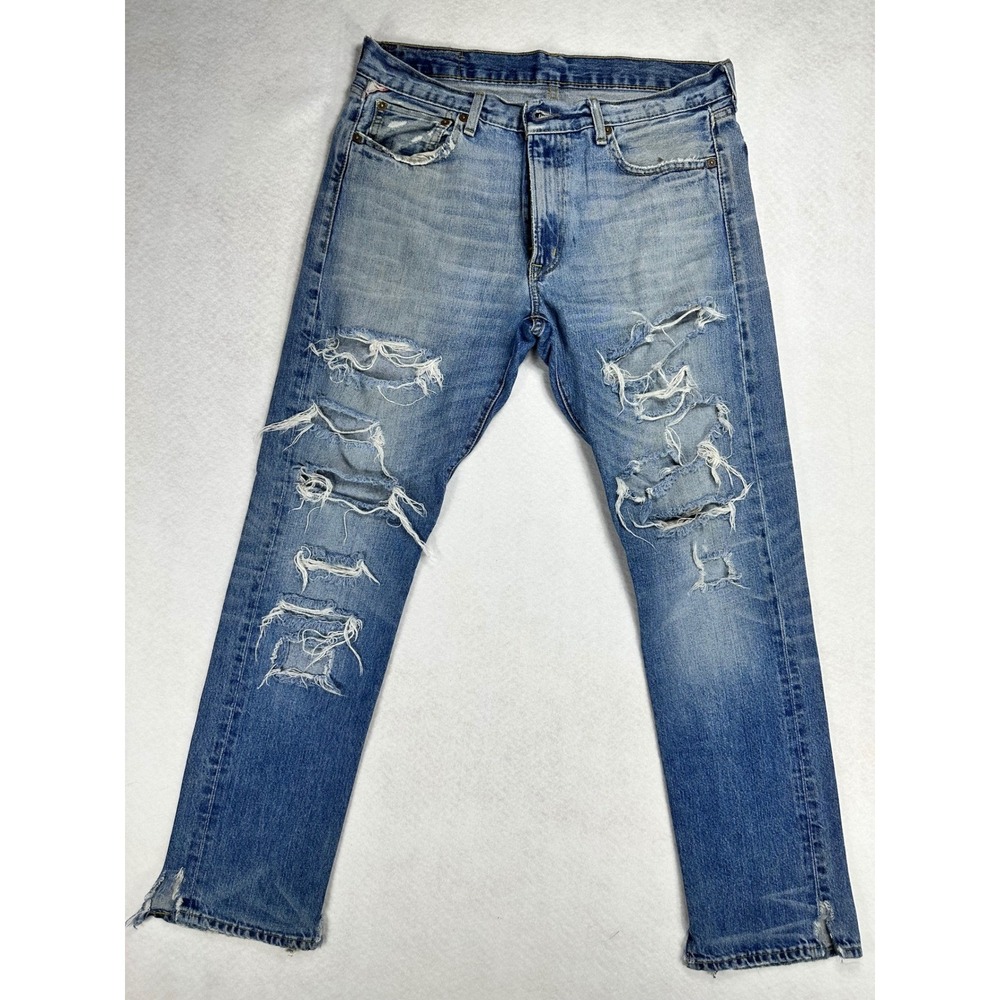 Denim Supply Ralph Lauren Mens Slim Distressed Ripped Jeans 33x32 American Flag